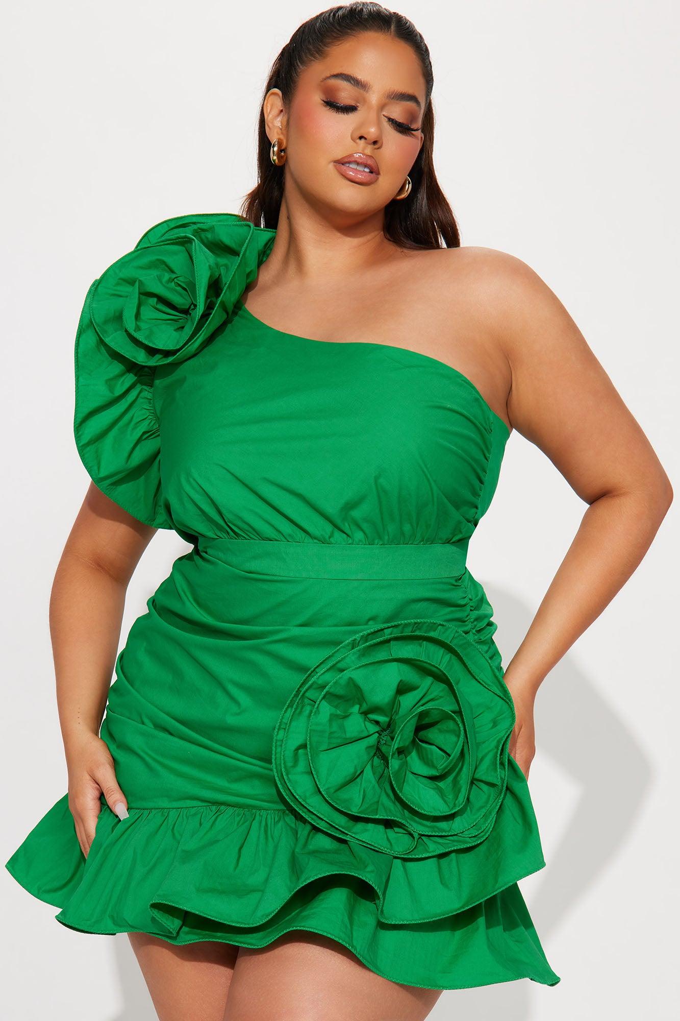 Brunch On The Mind Mini Dress - Green Product Image