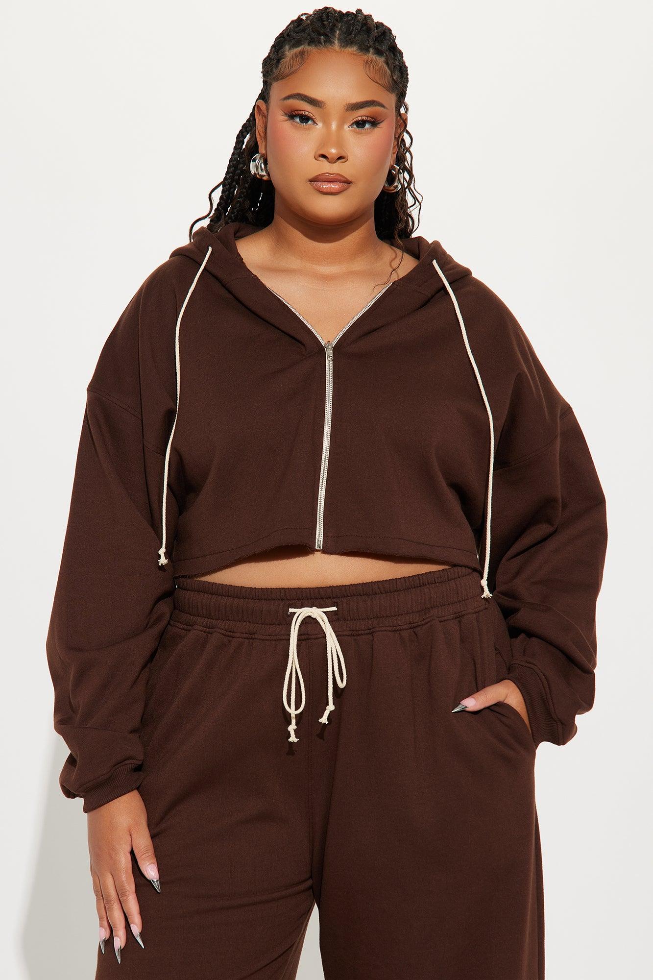 On The Way Sweatpant Set - Chocolate Product Image