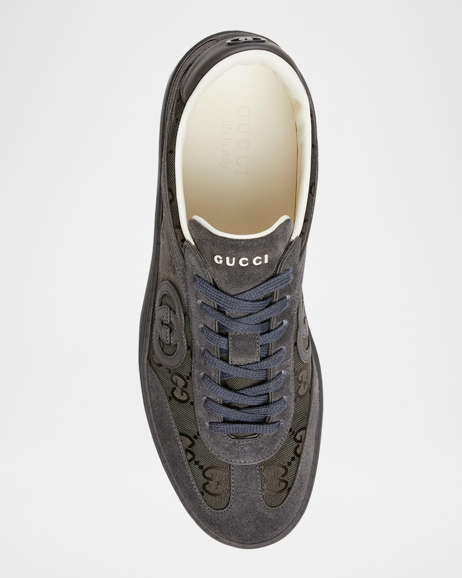 Mens G74 Tonal Canvas and Suede Sneakers Product Image