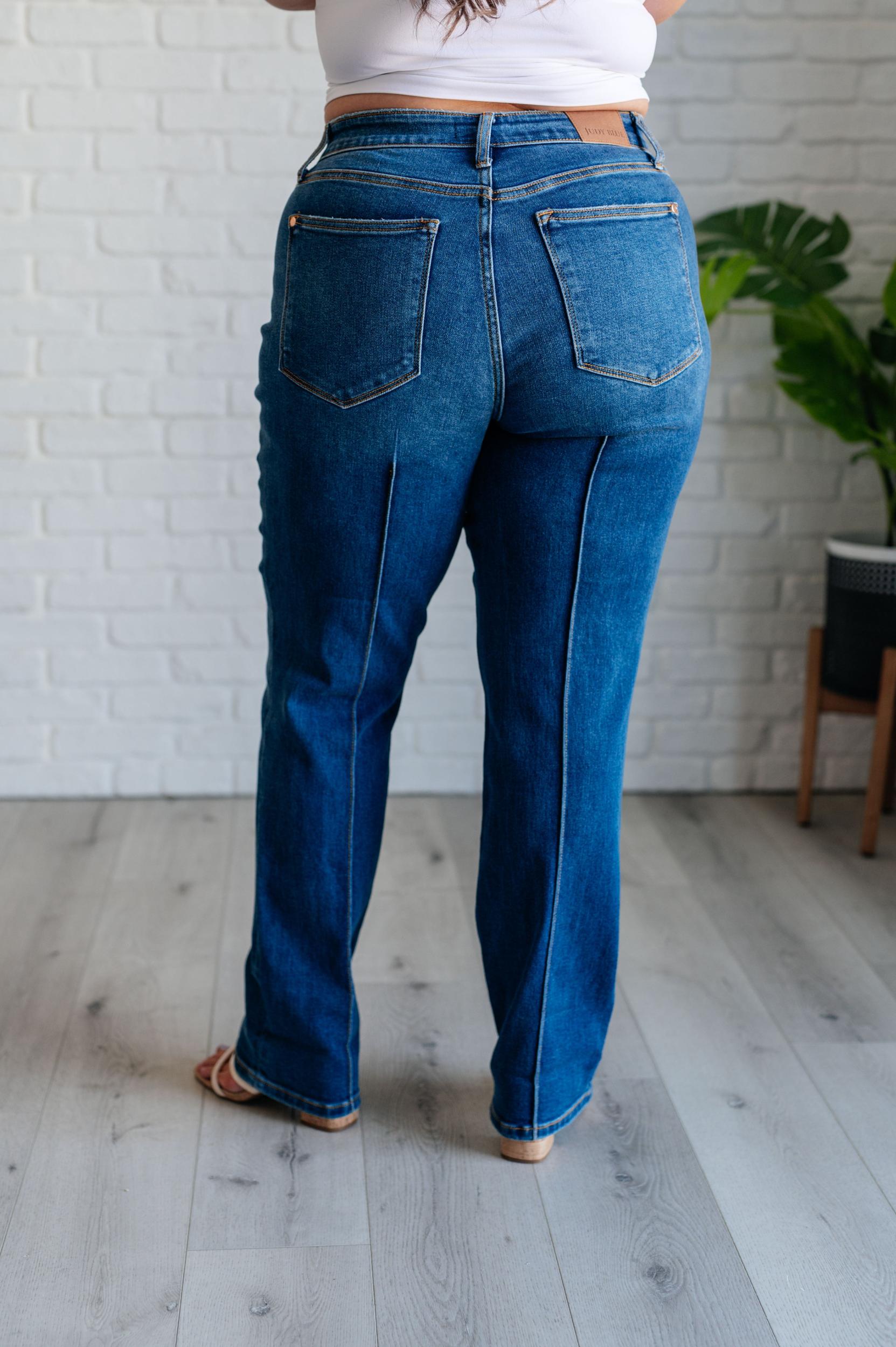 Corrine Mid Rise Control Top Vintage Straight Jeans Product Image