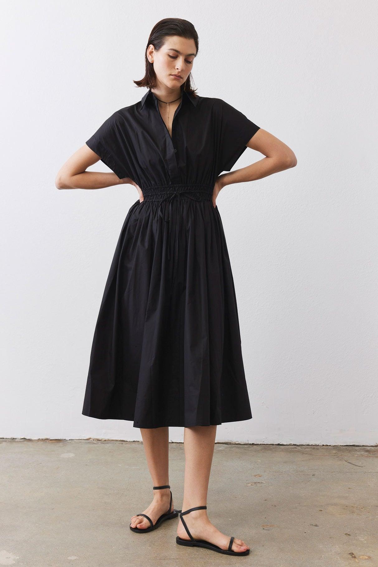 Cinched Waist Shirt Dress Product Image