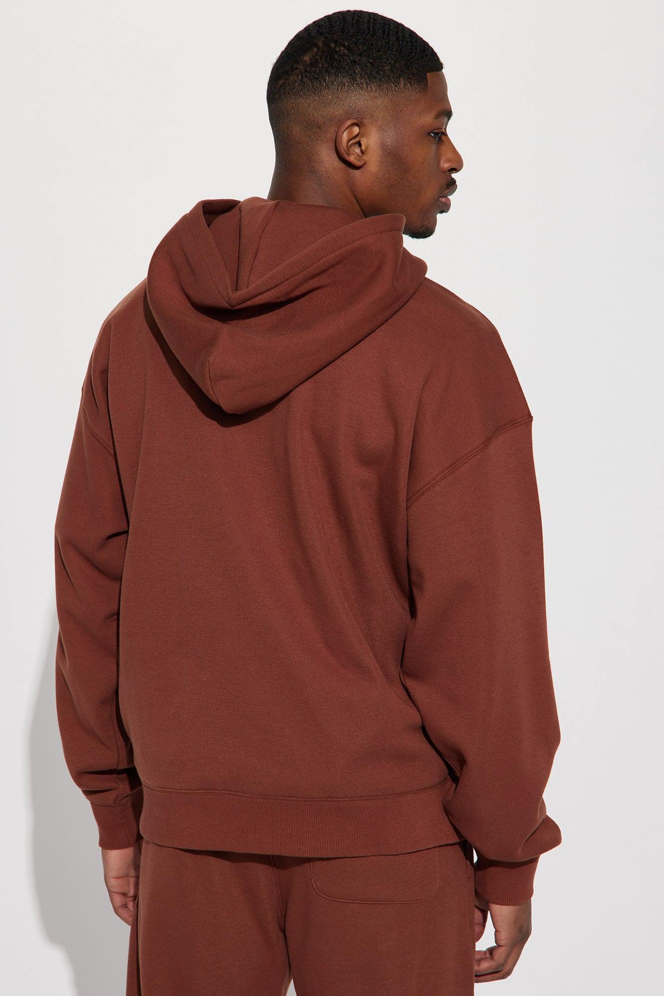 Tyson Oversized Heavyweight Hoodie - Brown Product Image