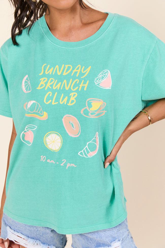 Sunday Brunch Club Mint Graphic Tee DOORBUSTER Product Image