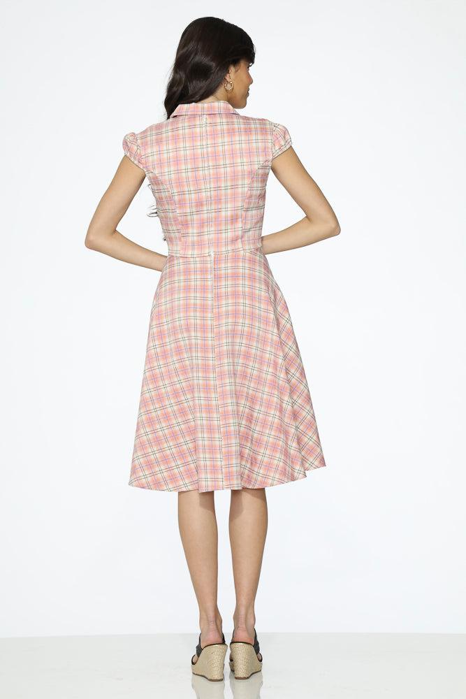 Pink Plaid Swing Dress Product Image