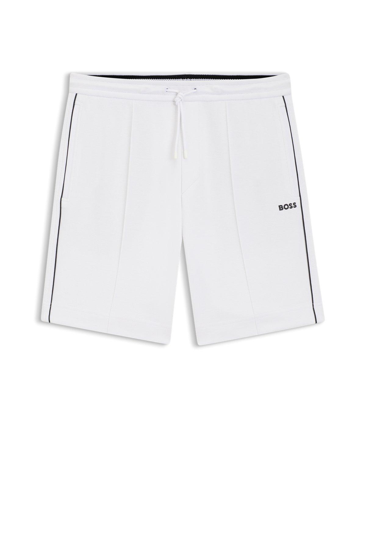 Piped-trim shorts in a cotton blend Product Image