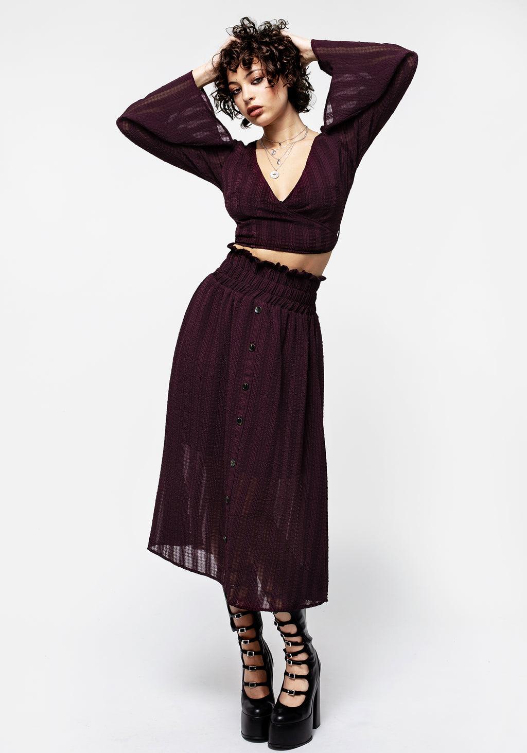 Enola Bell Sleeve Co-ord Wrap Top Product Image