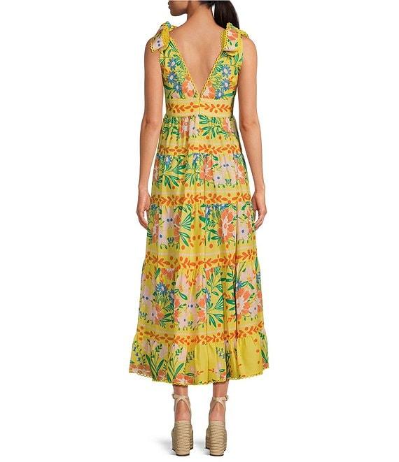 Chelsea & Violet Cecily Floral V-Neck Sleeveless Maxi Dress Product Image