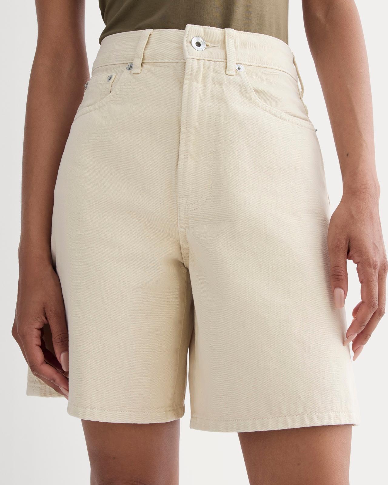 The Long A-Line Denim Short Product Image