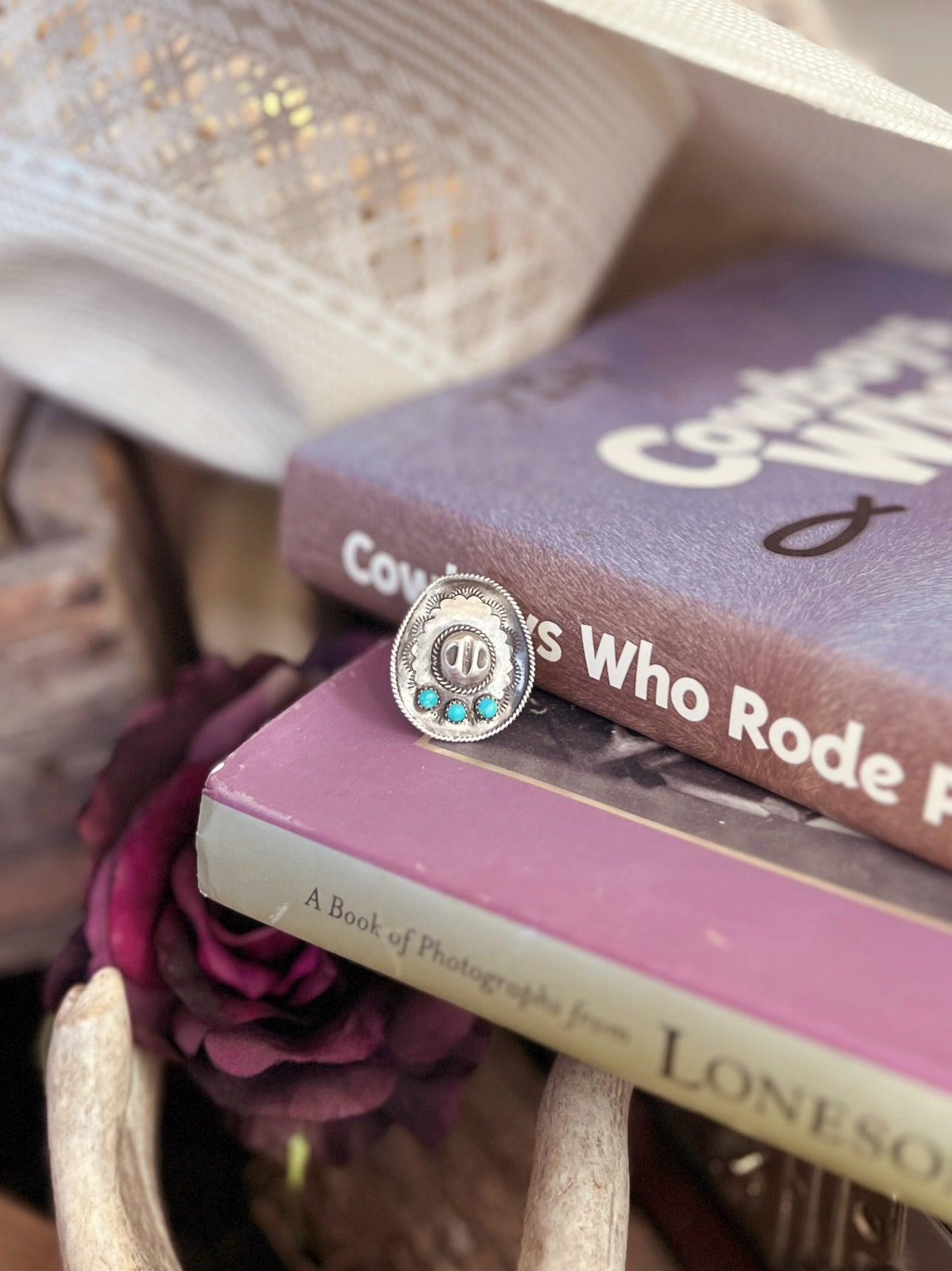 Sterling Silver Cowboy Hat Navajo ring Product Image