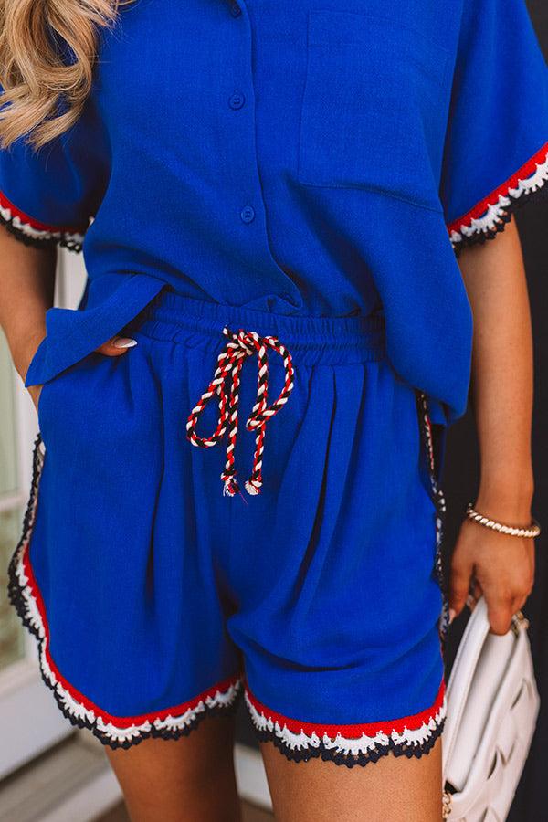 Picnic Plans High Waist Linen-Blend Shorts Product Image