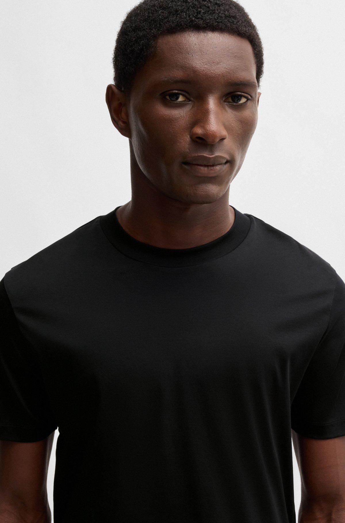 Slim-fit T-shirt in mercerized cotton Product Image