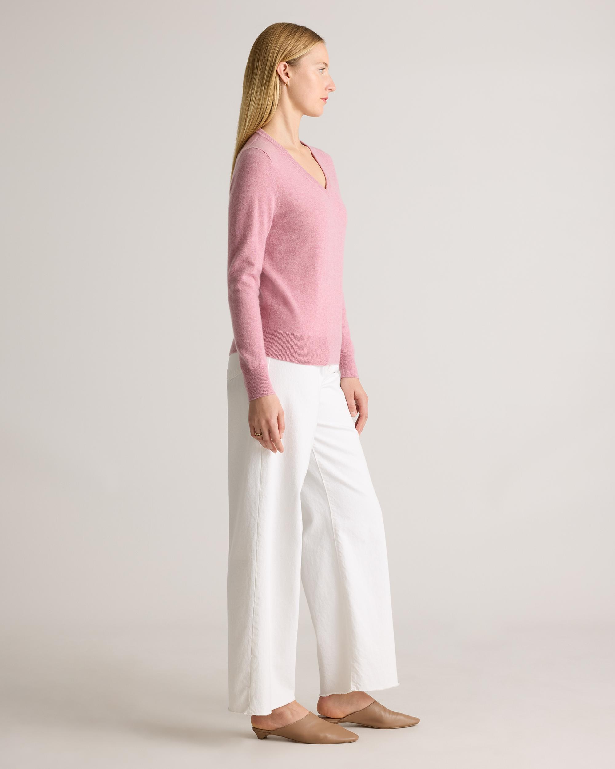 Quince | Women's Mongolian Cashmere V-Neck Sweater Size XL Product Image