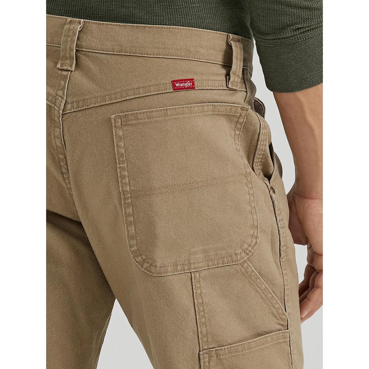 Wrangler® Men's Five Star Premium Carpenter Jean in Khaki Canvas Product Image