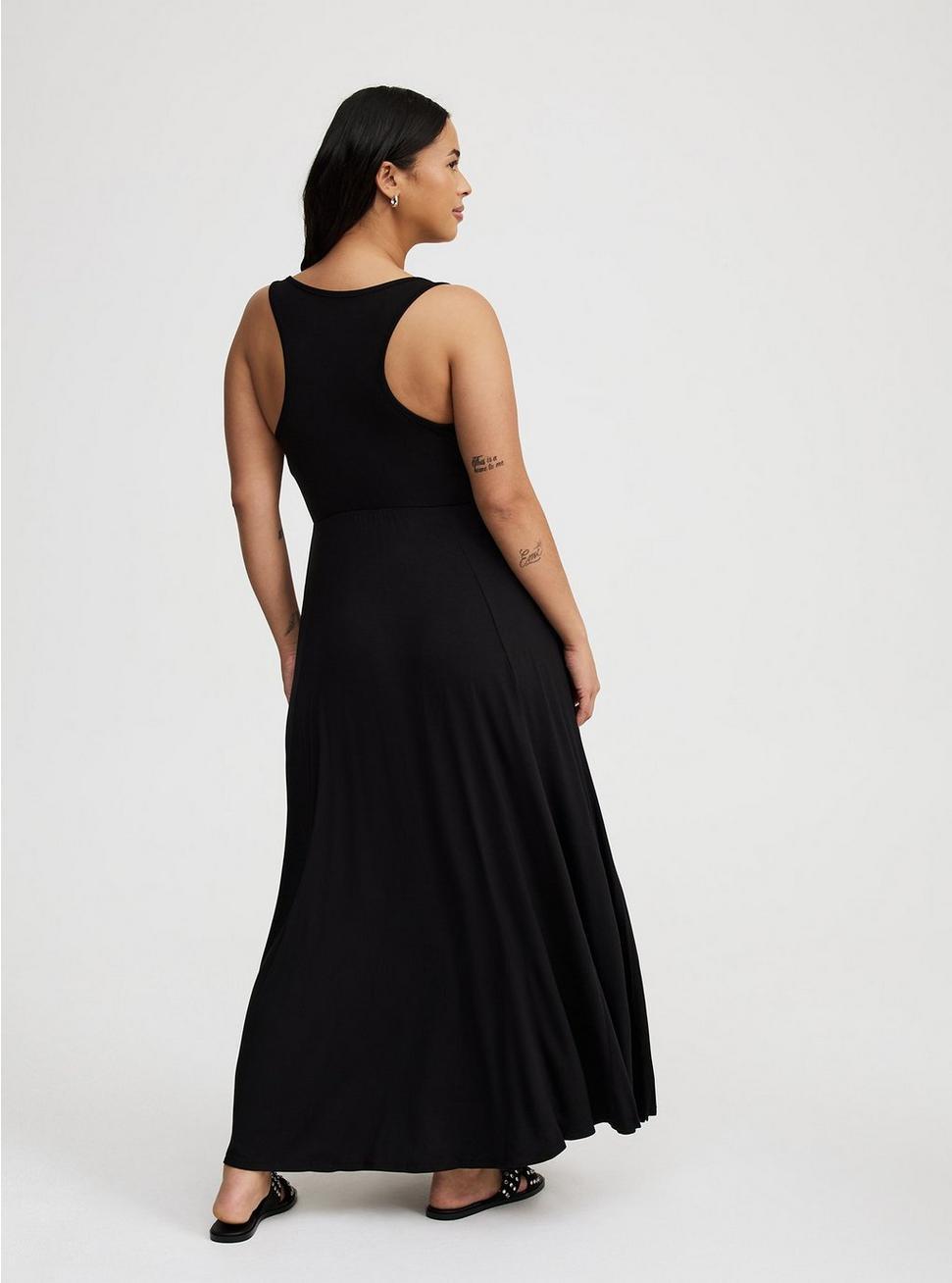 Jersey Knit V-Neck Maxi Dress Product Image