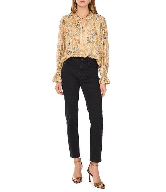 1. STATE Paisley Print Long Sleeve V Neckline Blouse Product Image