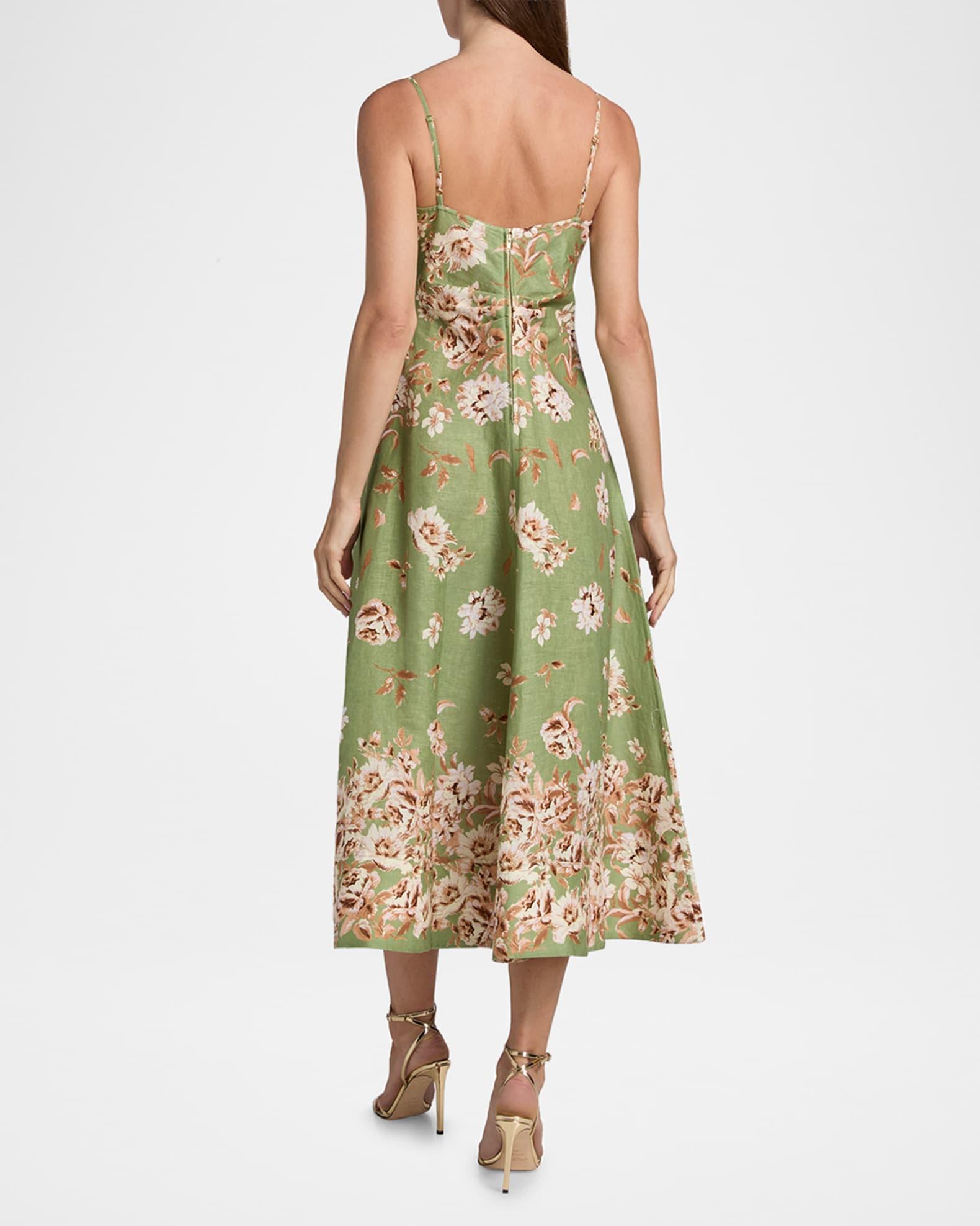 Mae Floral Linen Midi Dress Product Image