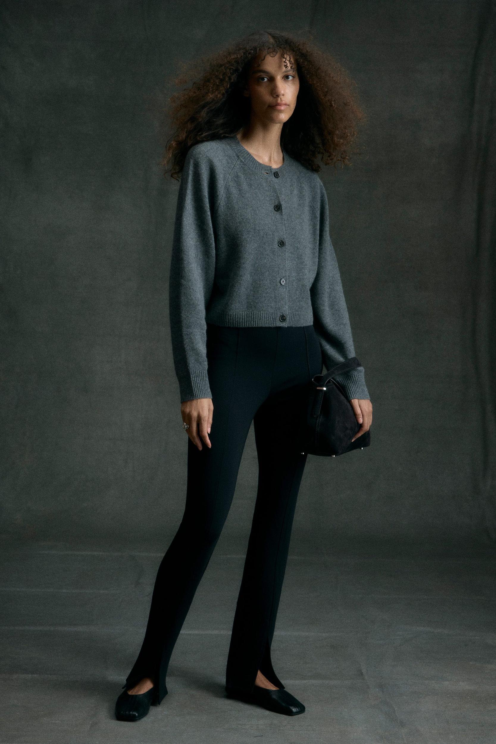 Cass Front-Split Ponte Stretch Pant Product Image