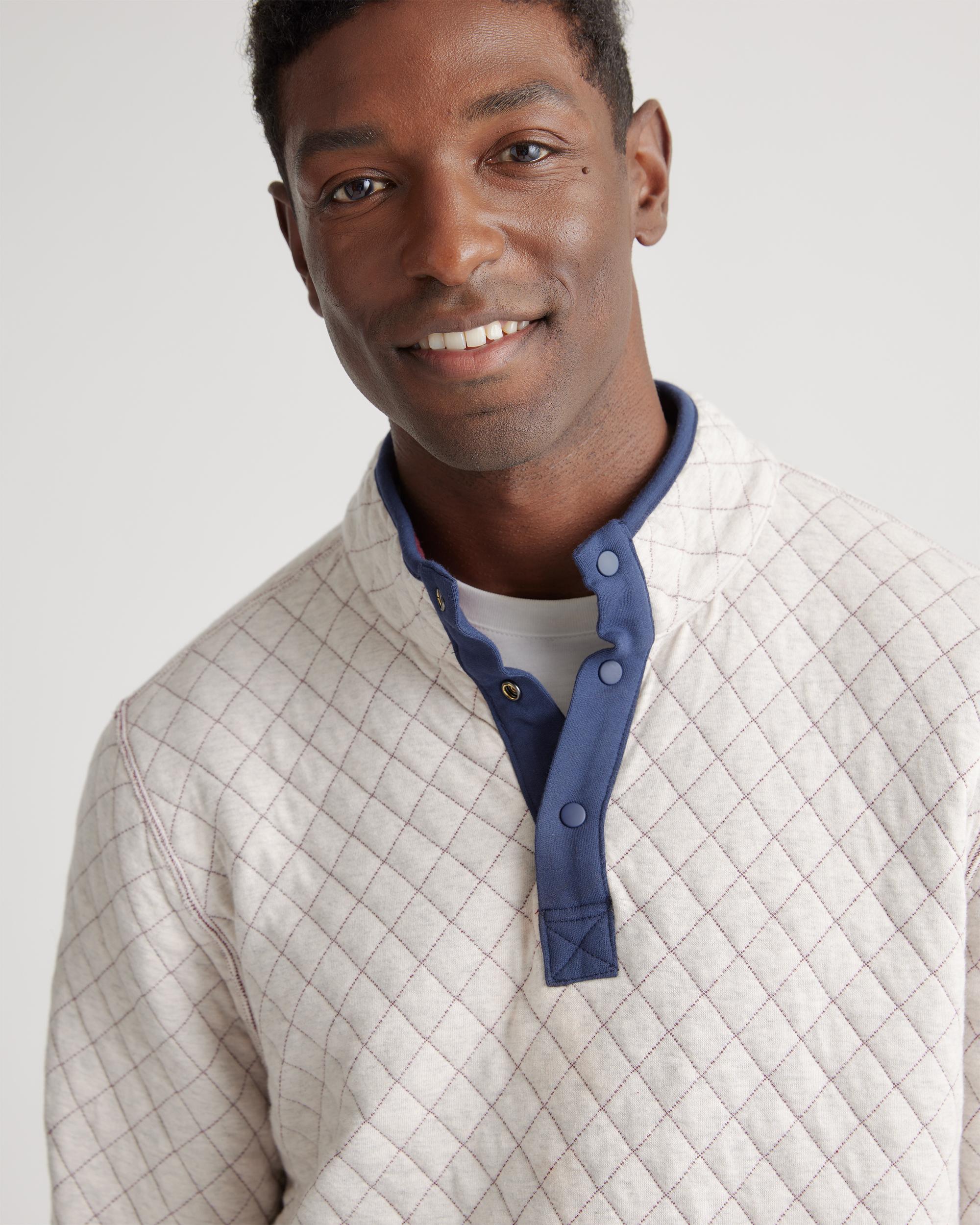 Quince | Men's Reversible Quilted Pullover Organic Cotton Product Image