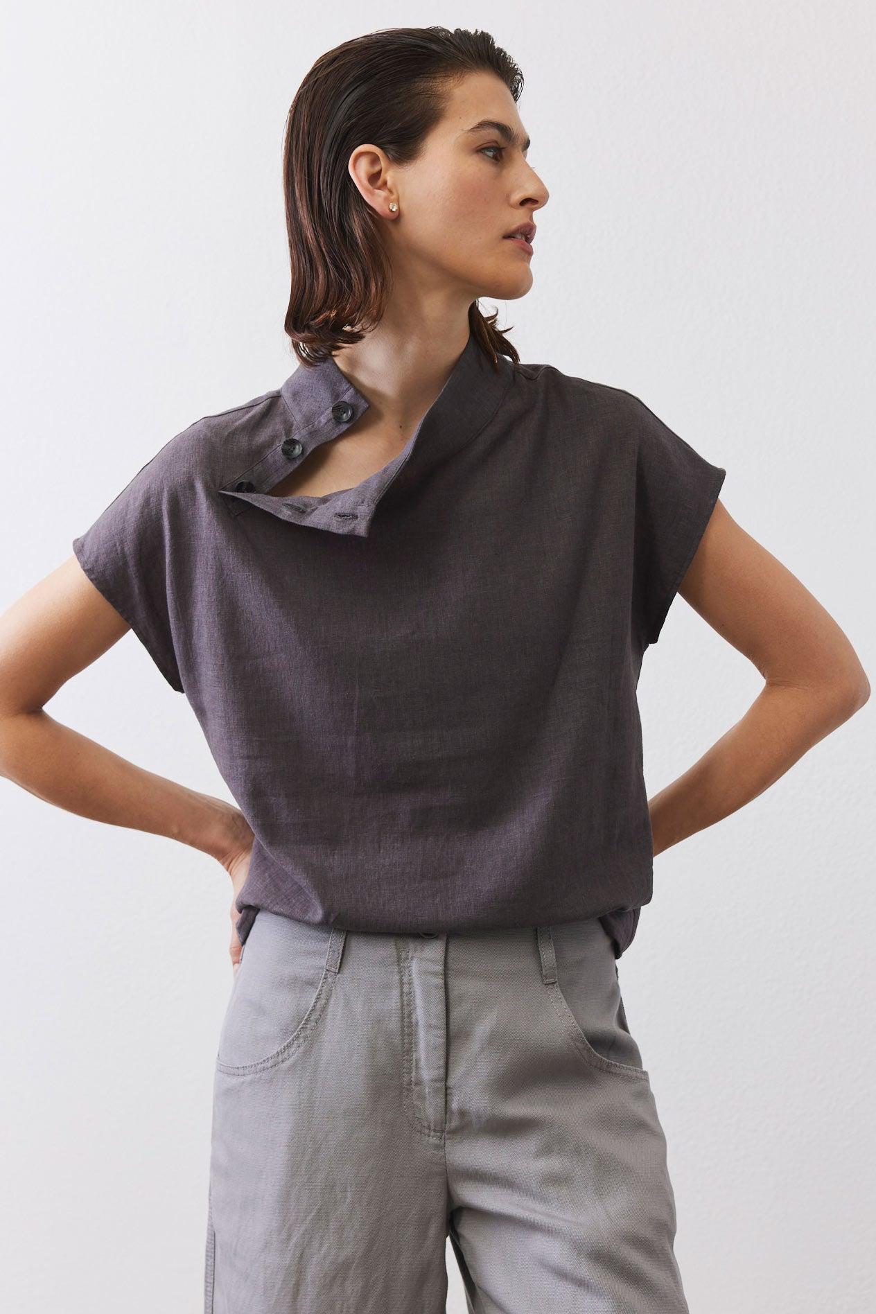 Buttoned Up Linen Top Product Image