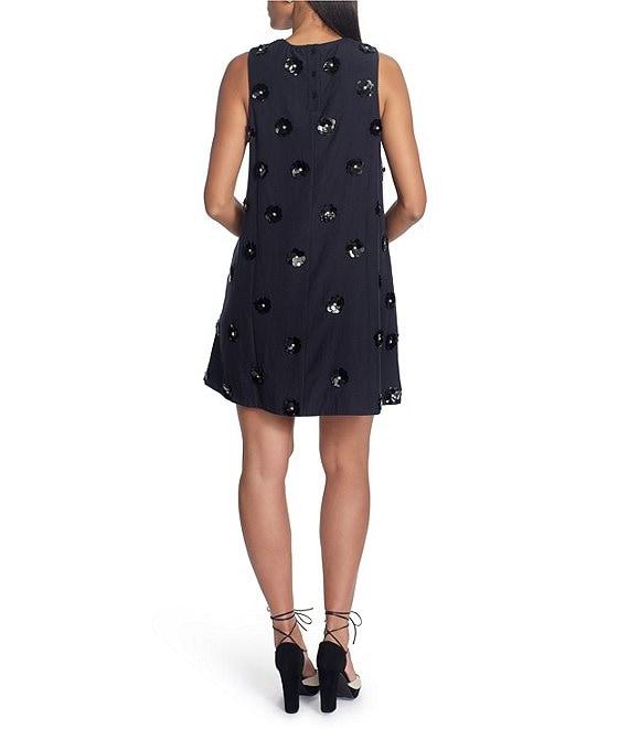 COREY LYNN CALTER Veruca Woven Embroidered Paillette Sequin Mini Shift Dress Product Image
