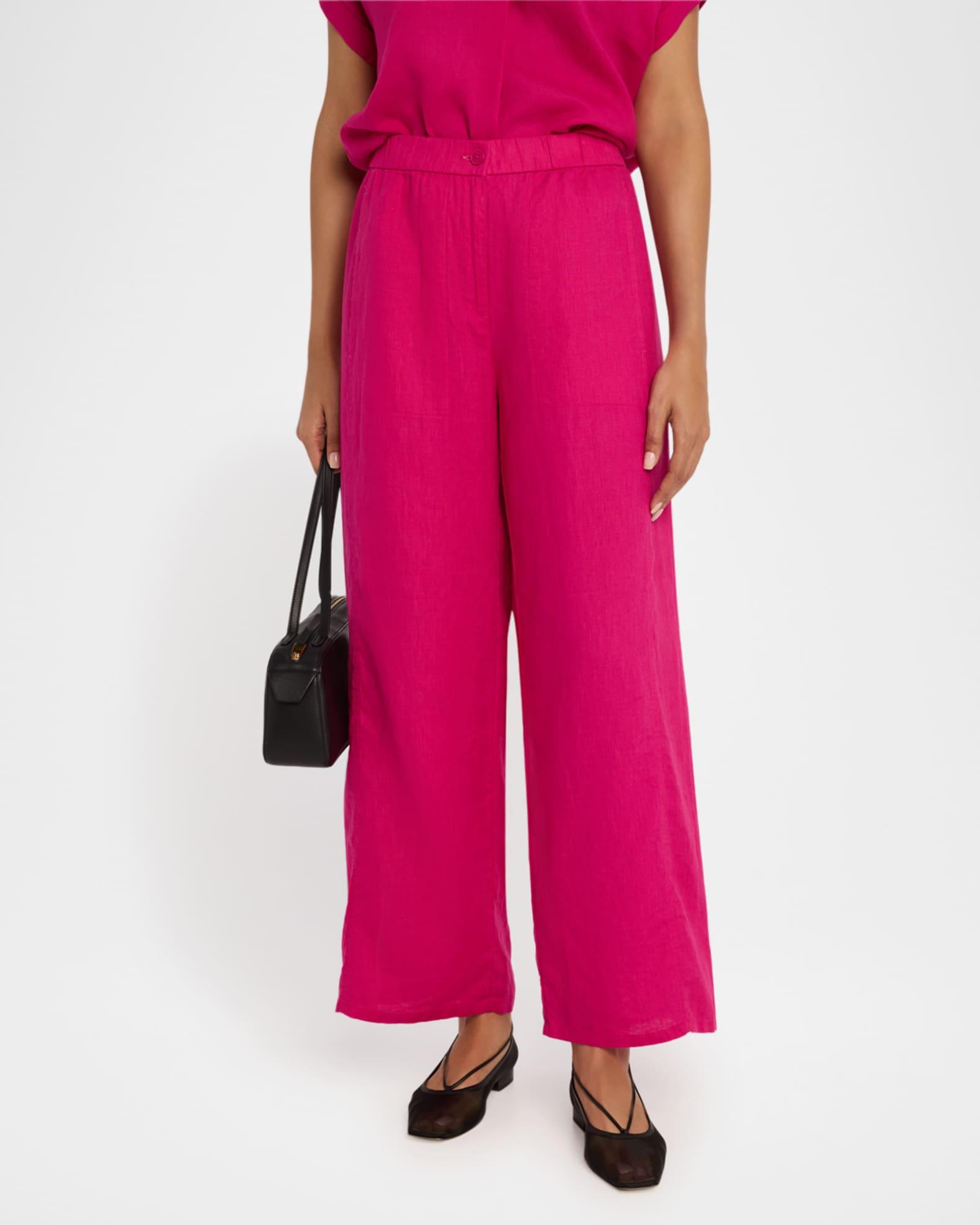 Wide-Leg Organic Linen Pants Product Image