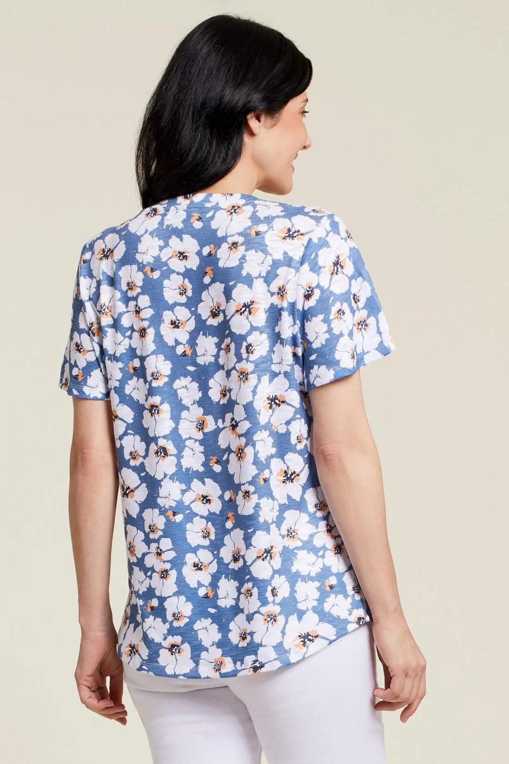 PRINTED FLUTTER SLEEVE BLOUSE Product Image