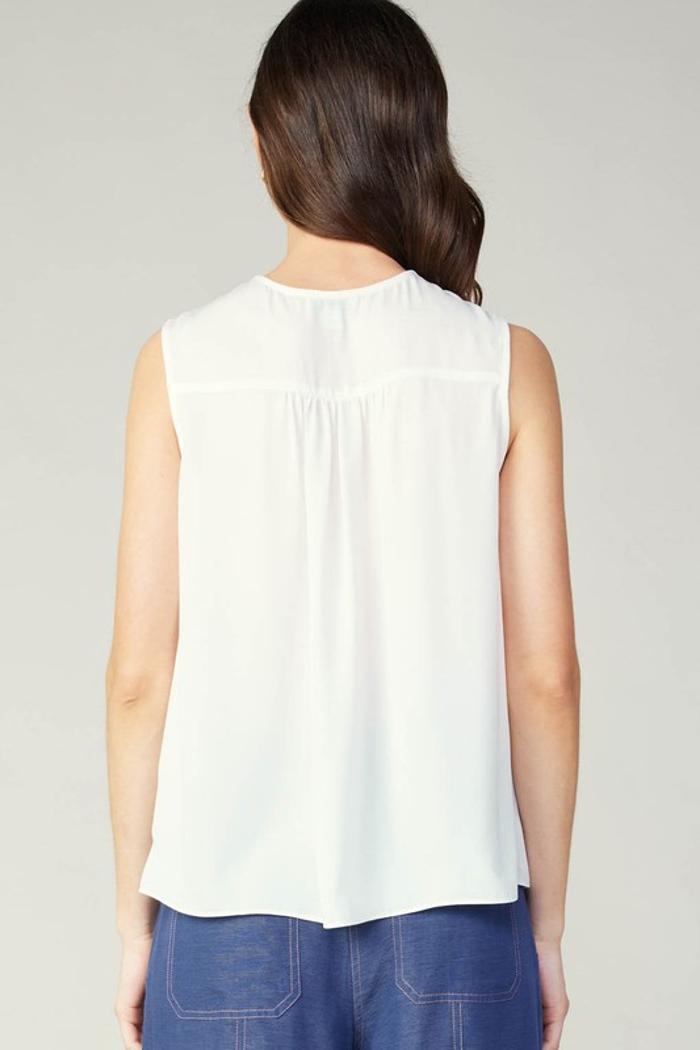 Slvless Split Neck Top Product Image