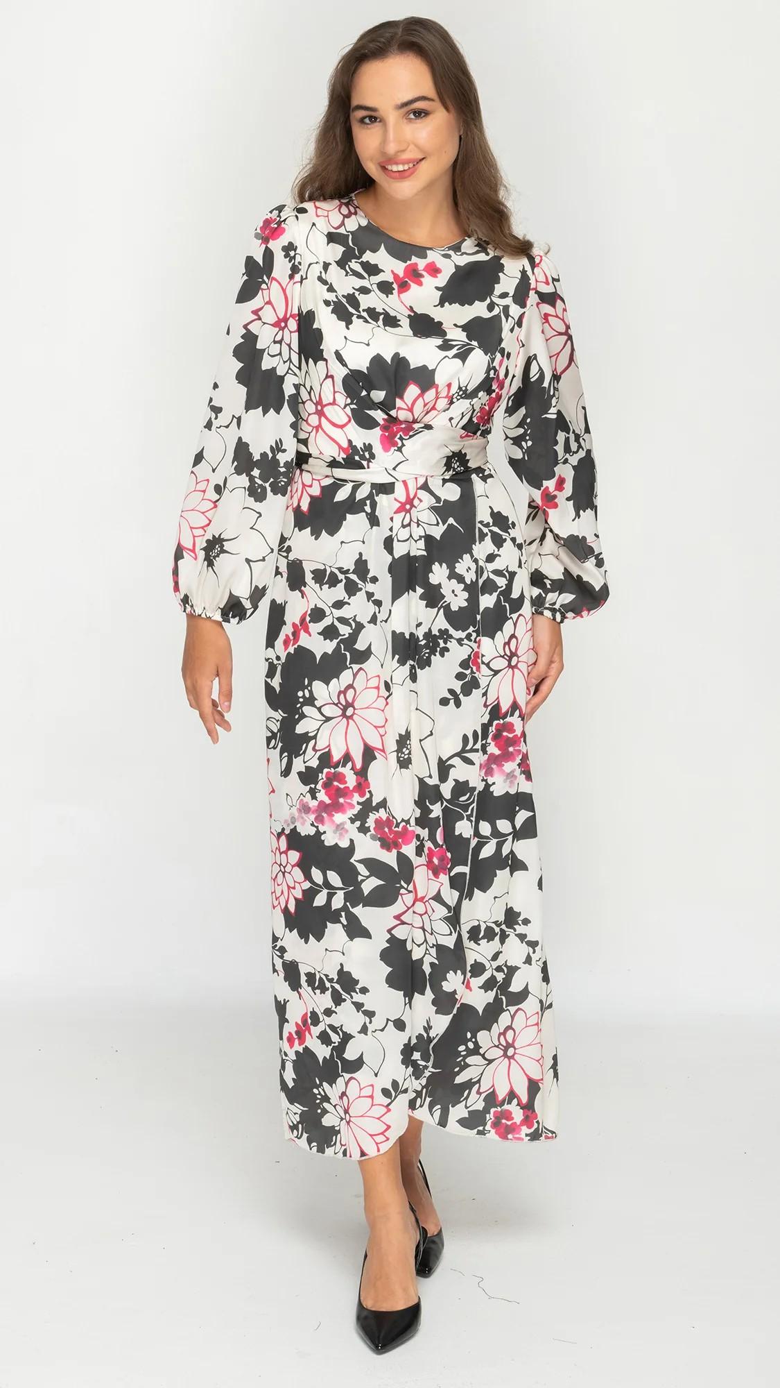 Satin Wrap Dress Product Image