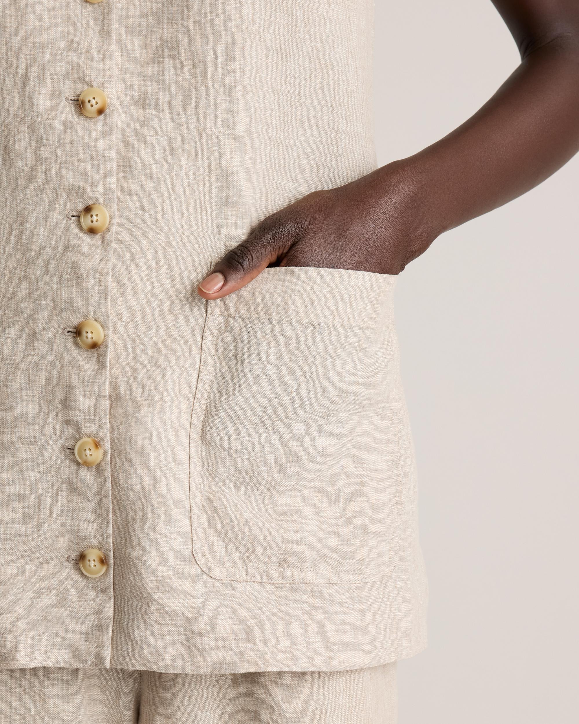 Quince | Women's 100% European Linen Longline Vest Product Image