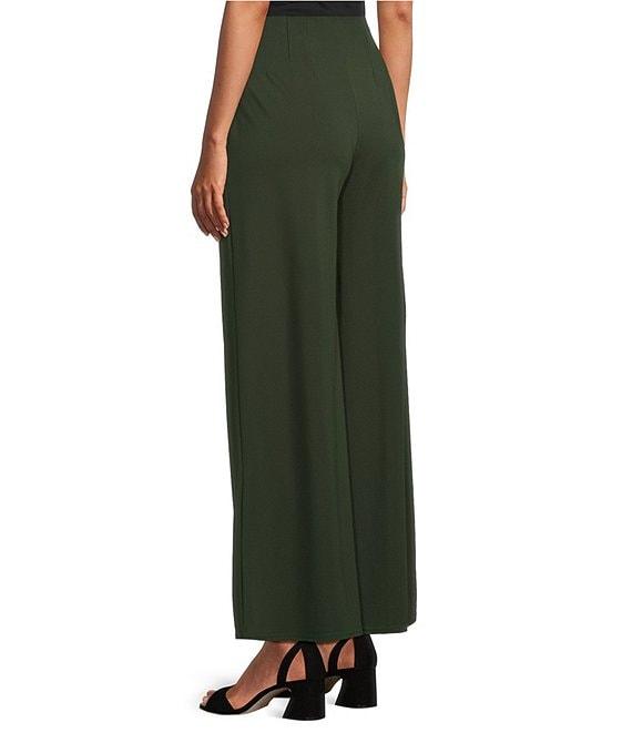 Slim Factor by Investments Lightweight Ponte Knit No Waist Wide Leg Pants Product Image