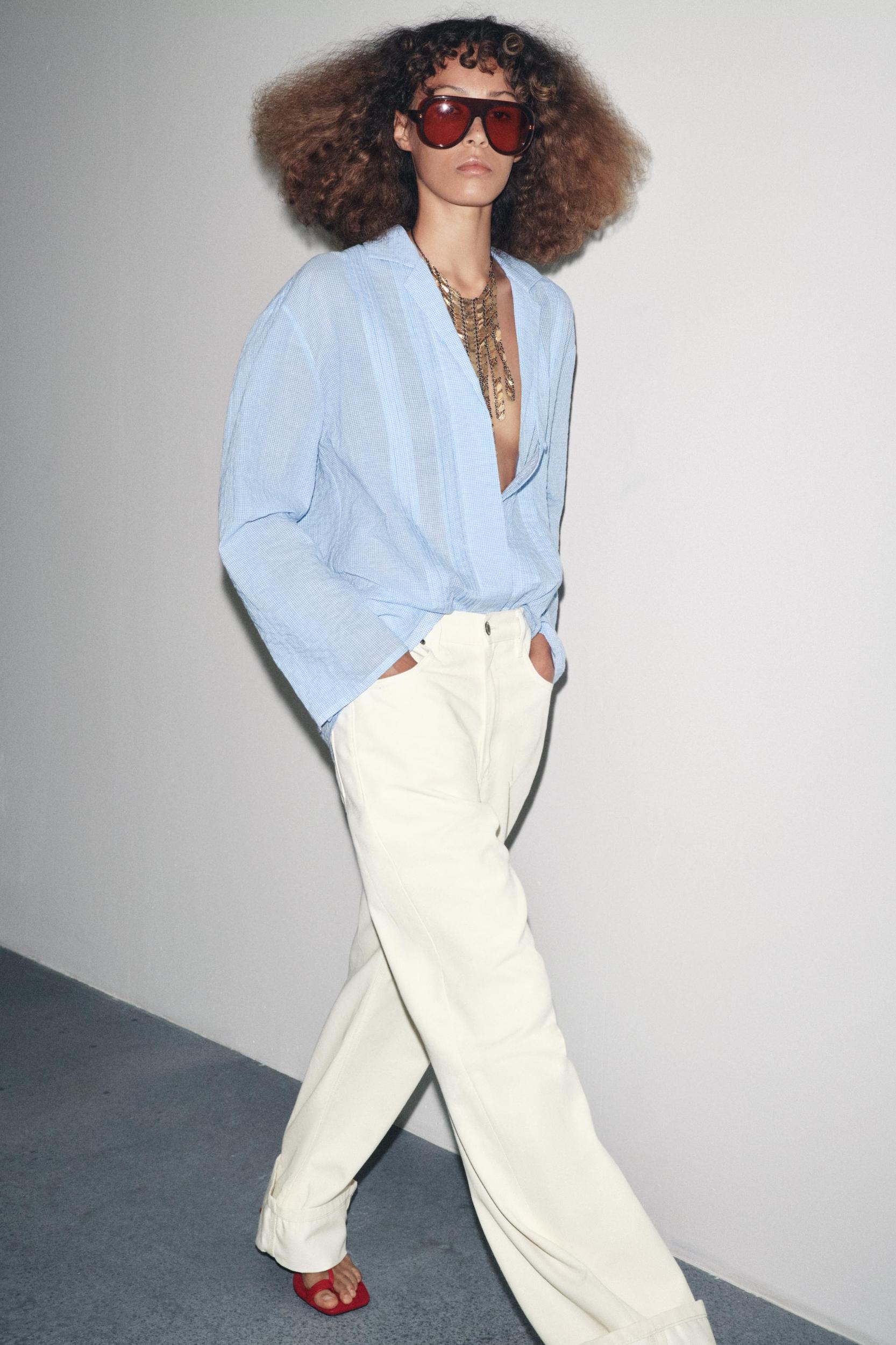 ZW COLLECTION TEXTURED OVERSIZED SHIRT Product Image