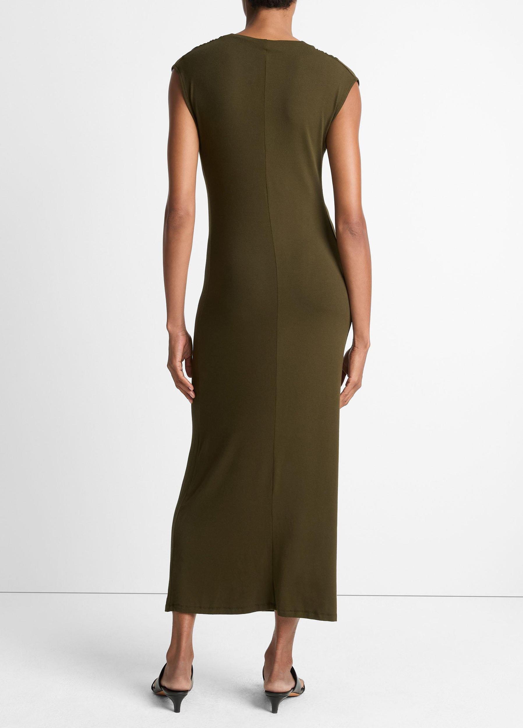 Jersey Draped Cowl-Neck Dress Product Image