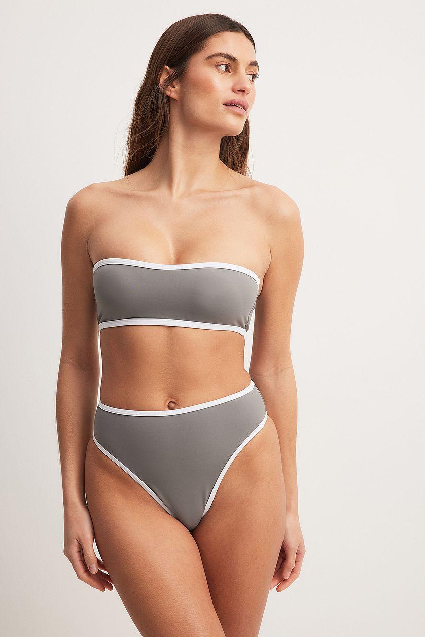 Contrast Detail High Leg Bikini Panty Product Image