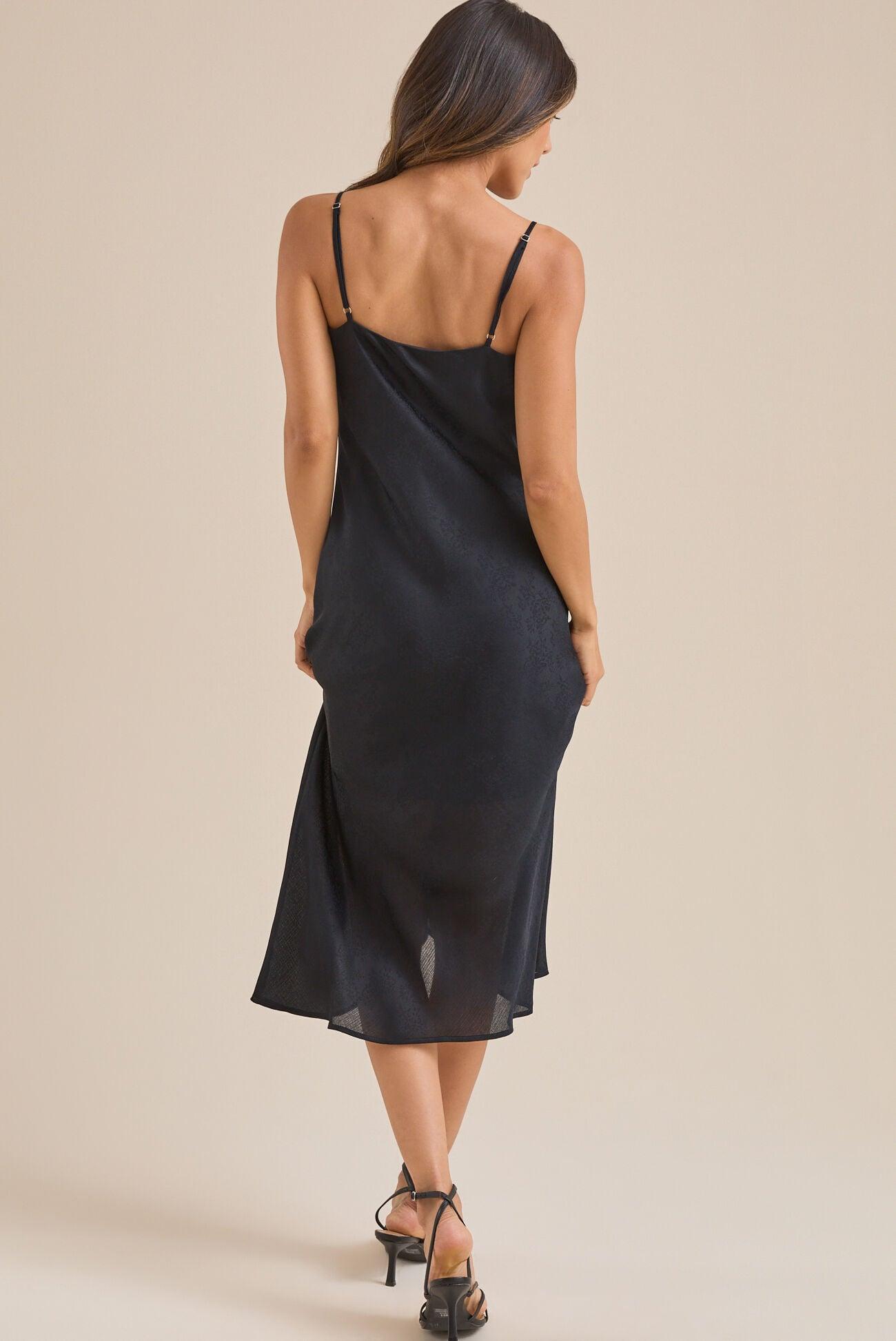 Eva Satin Midi Dress Product Image