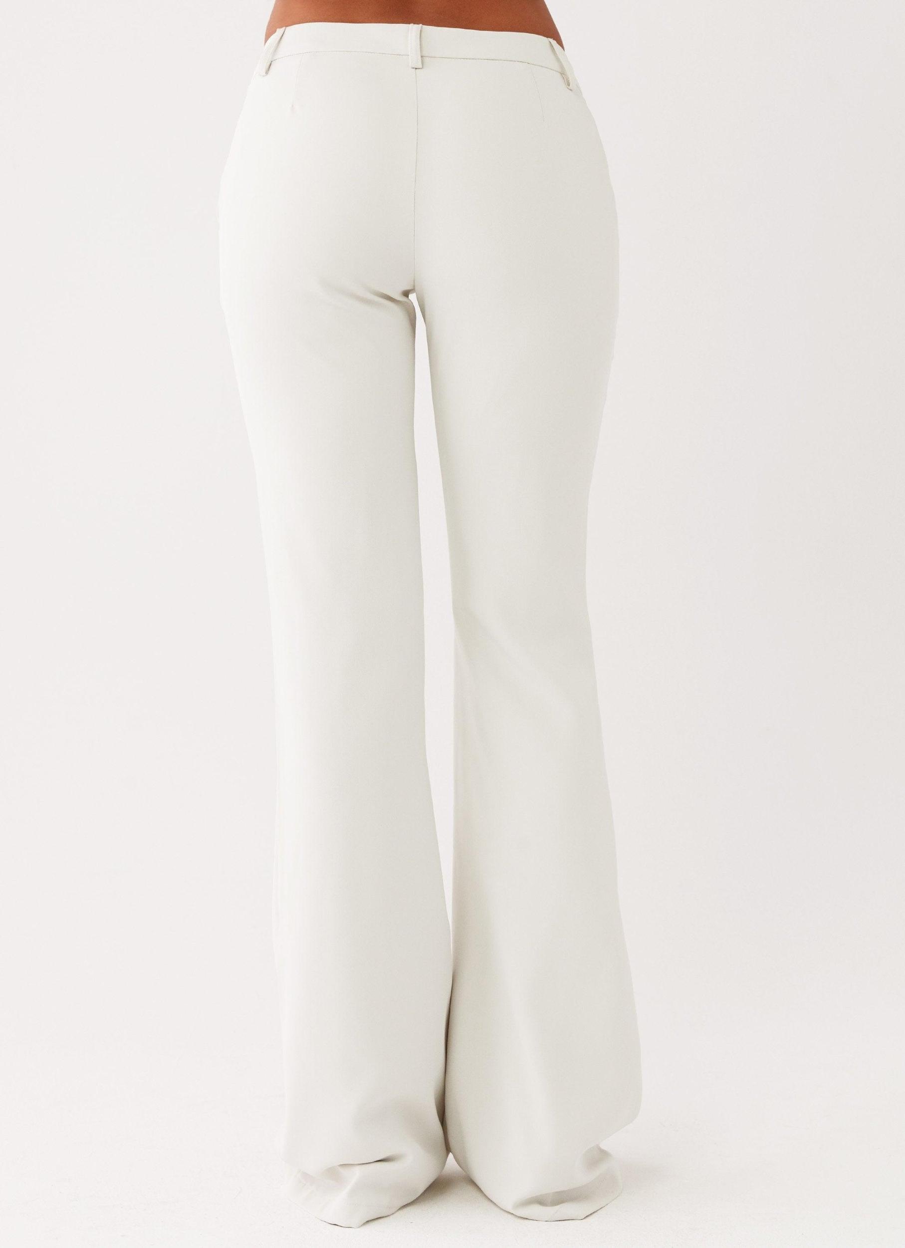 Cyra Low Rise Slim Fit Pants - Ivory Girls Product Image