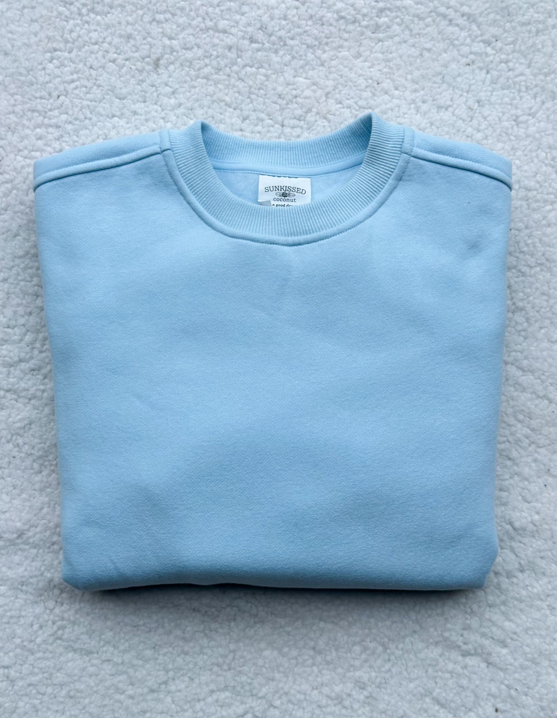 Icy Blue Basic Blank Sweatshirt Product Image