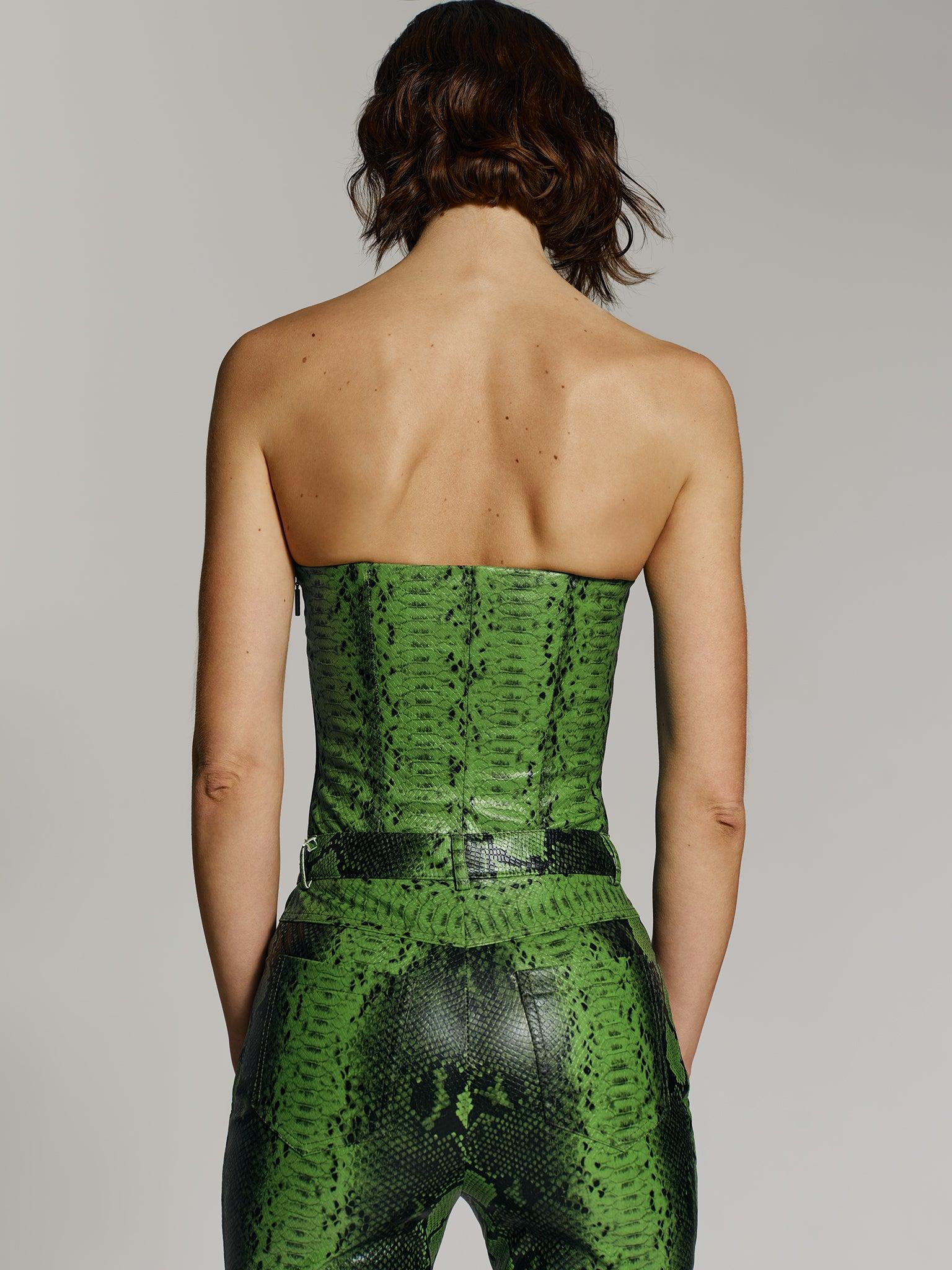 Killa pants in Green Python Product Image