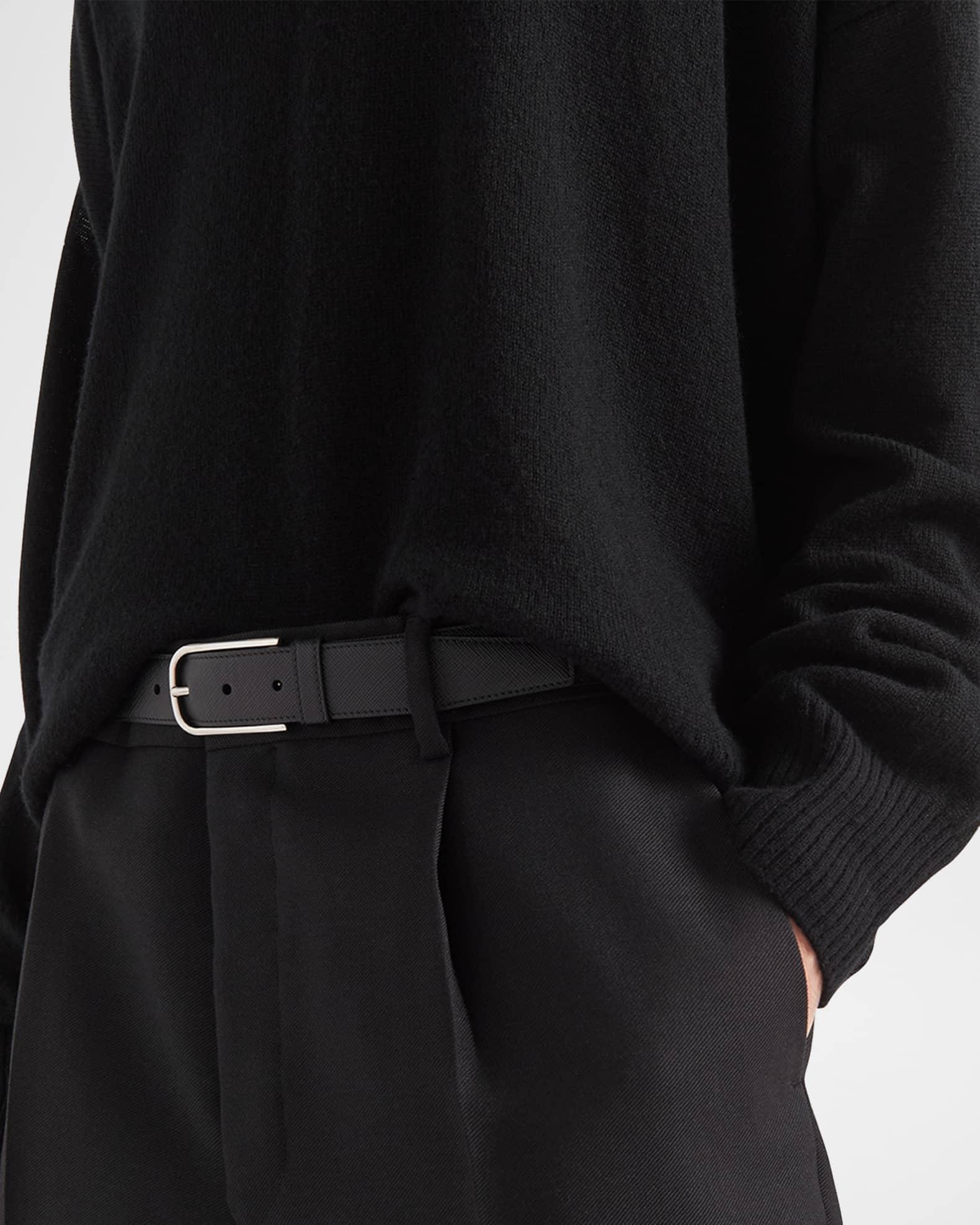 Men's Saffiano Leather Belt Product Image