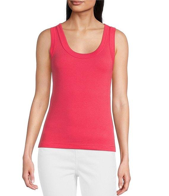 NIC + ZOE Perfect Rib Knit Scoop Neck Sleeveless Tank Product Image