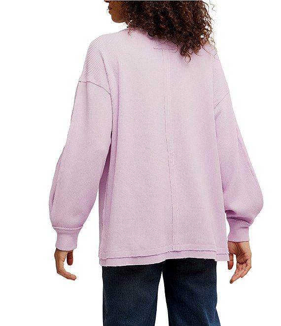Free People We The Free Coast 2 Coast Scooped Neck Long Sleeve Waffle Knit Thermal Product Image