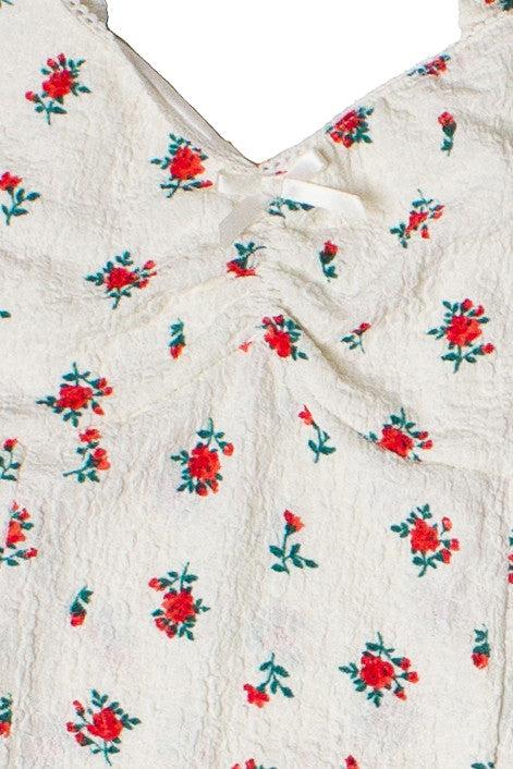 Rose Print Fit & Flare Mini Dress Product Image