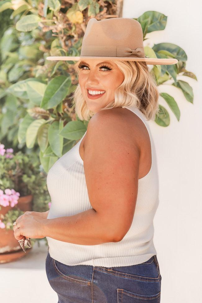 Clear My Schedule Ivory Mock Neck Sweater Tank FINAL SALE Product Image