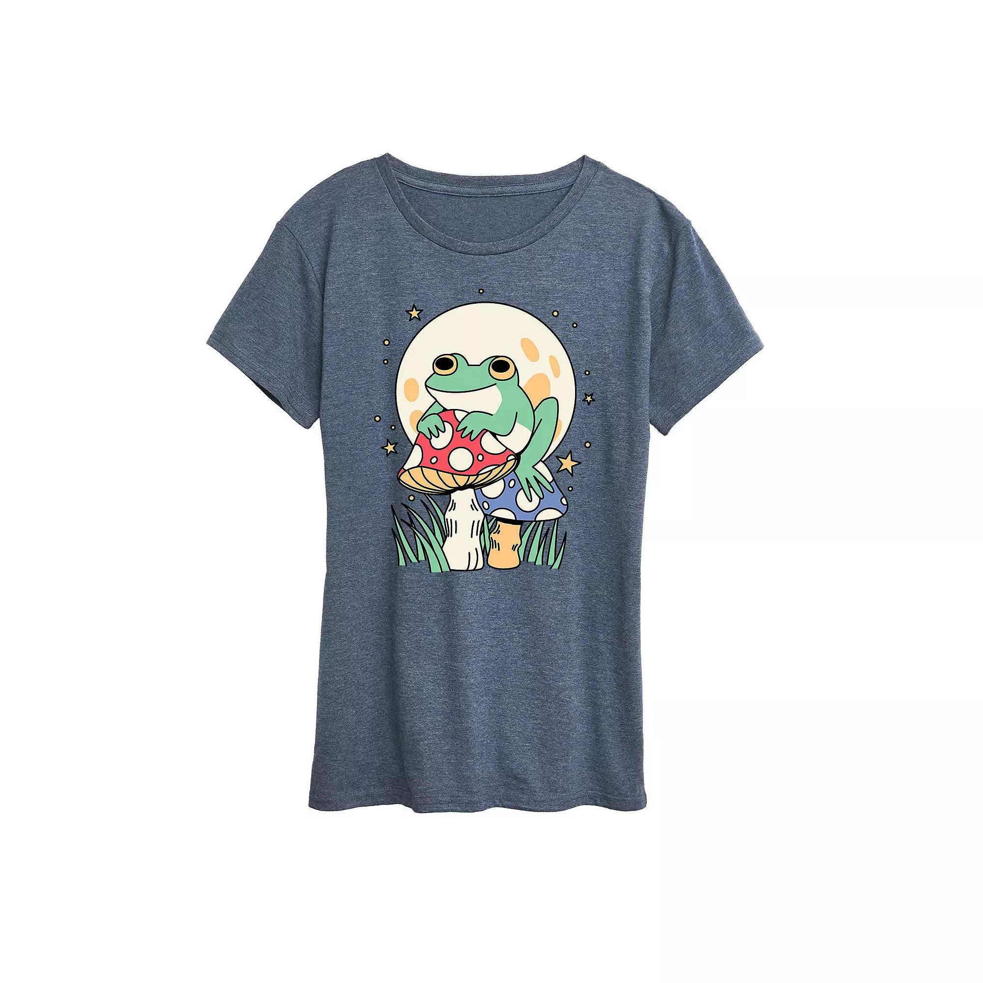Women's Frog And Mushrooms Graphic Tee, Girl's,  Product Image