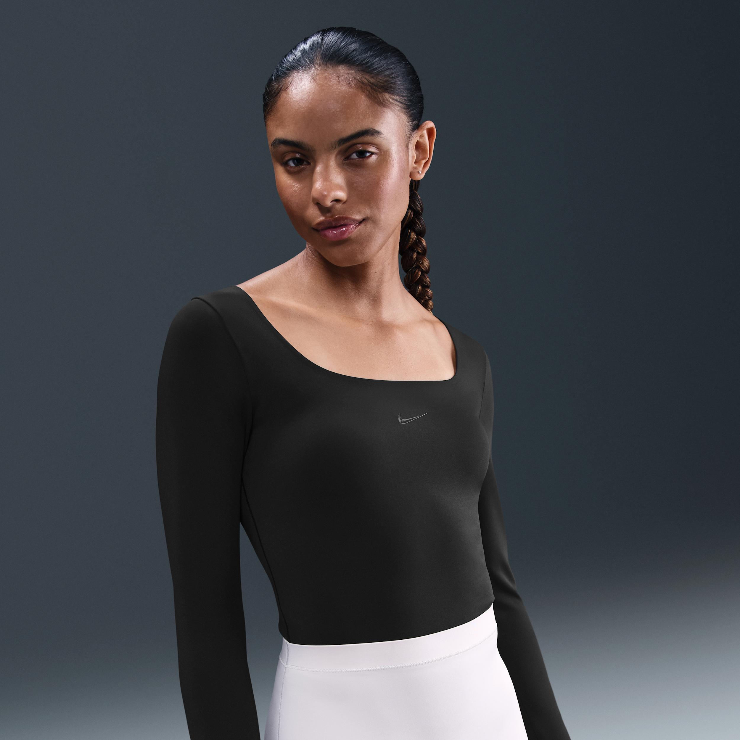 Nike Womens Form Long-Sleeve Bodysuit | HQ8296-011 Product Image