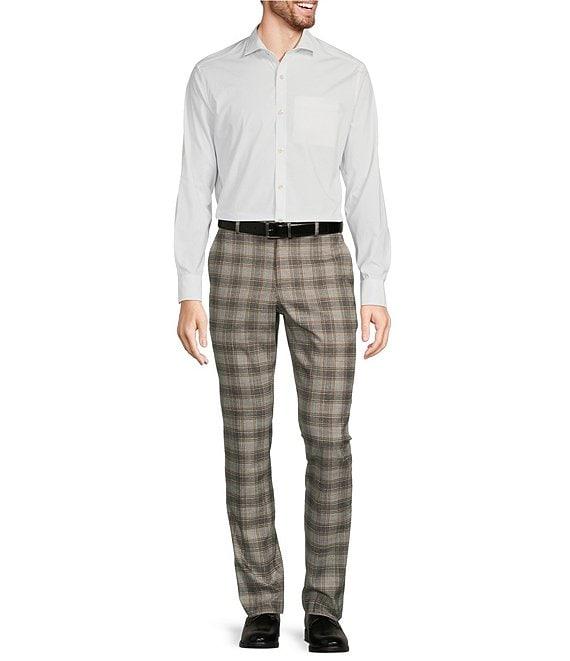 Murano Evan Extra Slim Fit Flat Front Glen Plaid Suit Separates Dress Pants Product Image