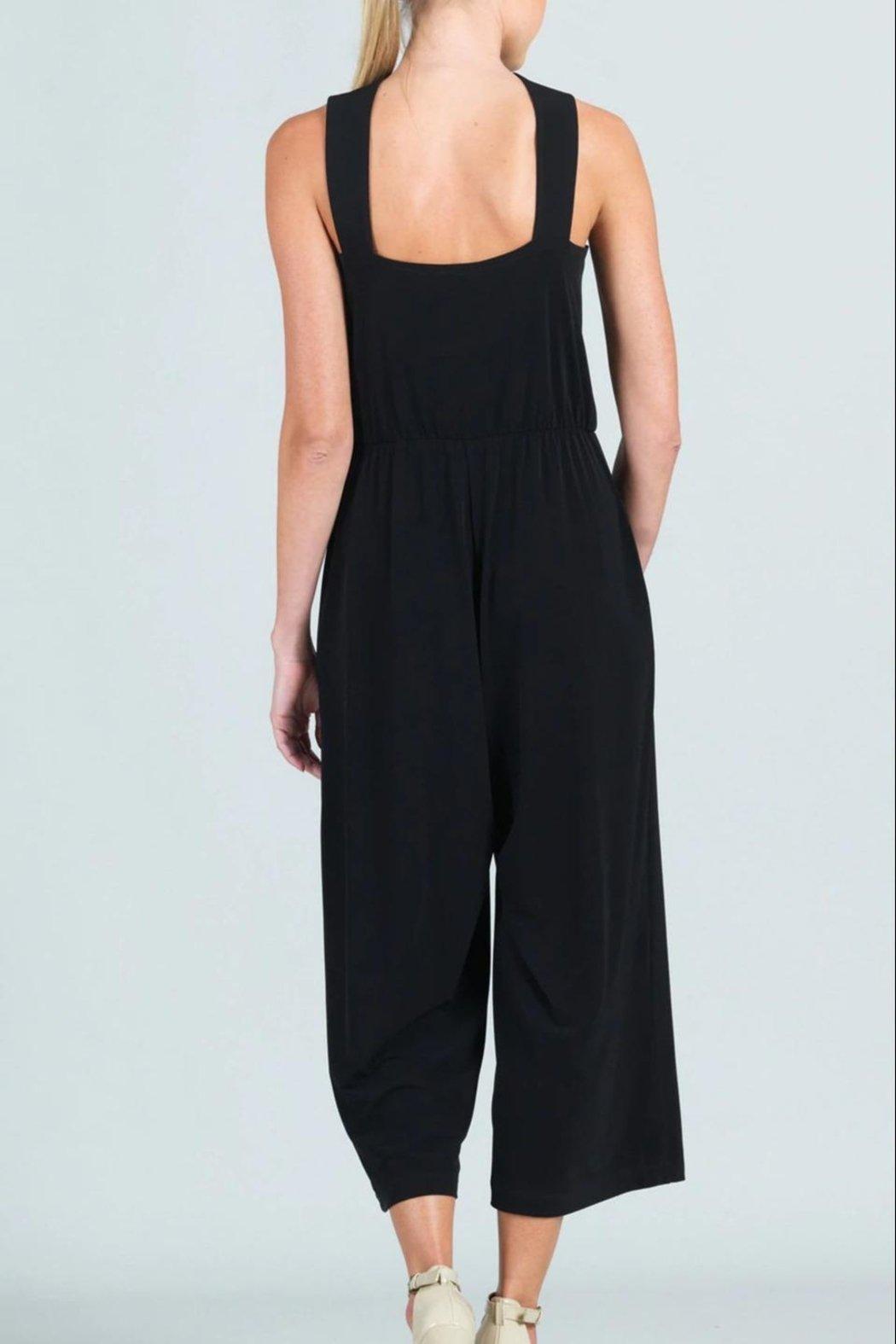 Cross-Front Cropped-Halter Jumpsuit Product Image