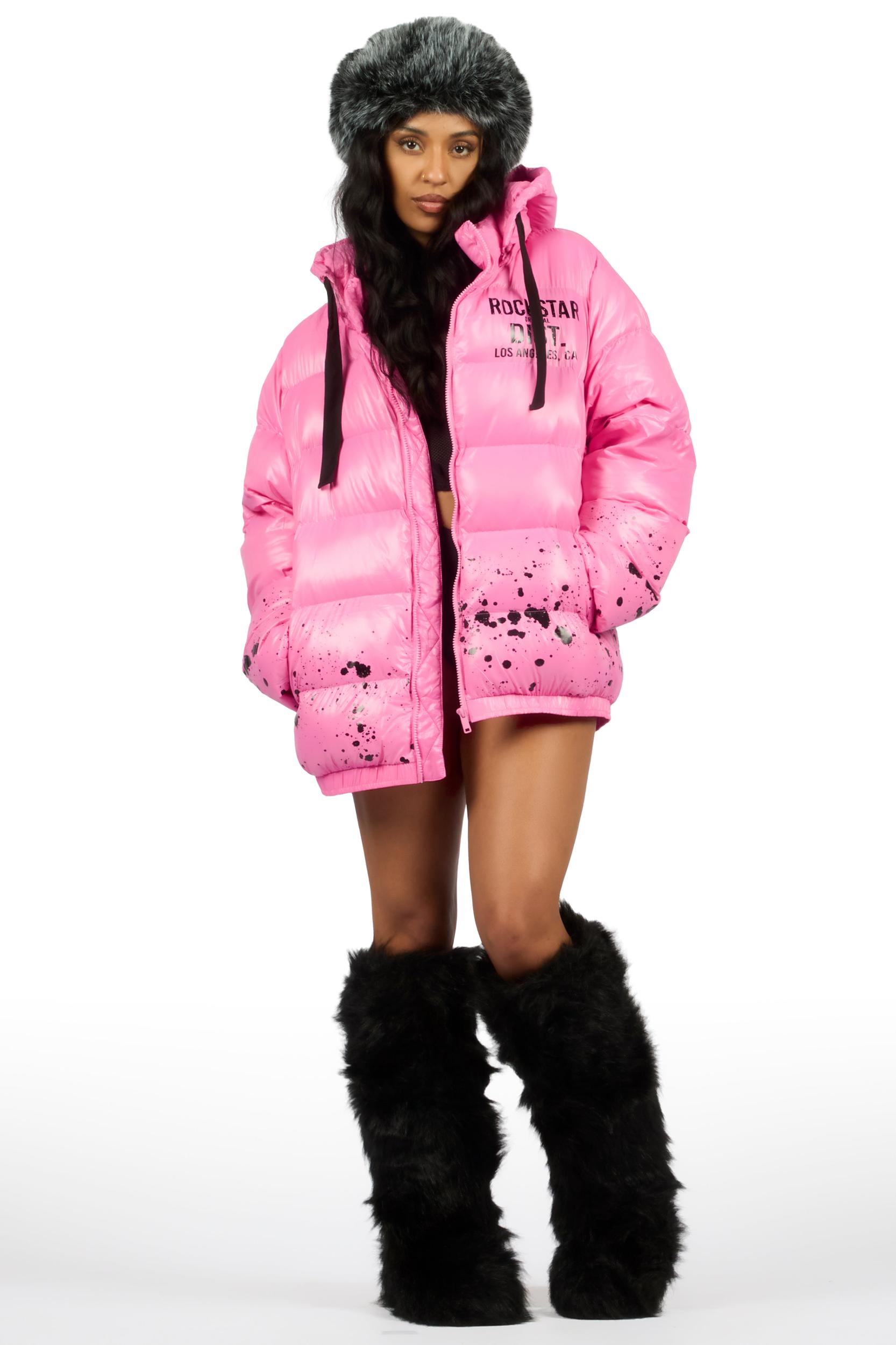 Art Dist. 2.0 Pink Puffer Jacket Female Product Image