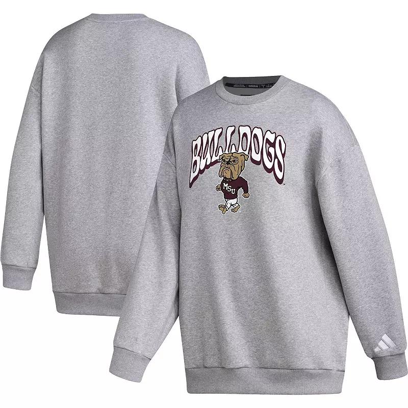Women's adidas Gray Mississippi State Bulldogs Vintage Stylin Pullover Sweatshirt,  Product Image
