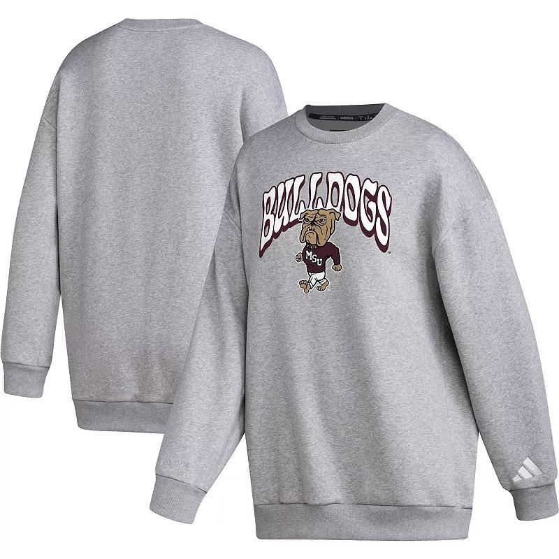 Women's adidas Gray Mississippi State Bulldogs Vintage Stylin Pullover Sweatshirt,  Product Image