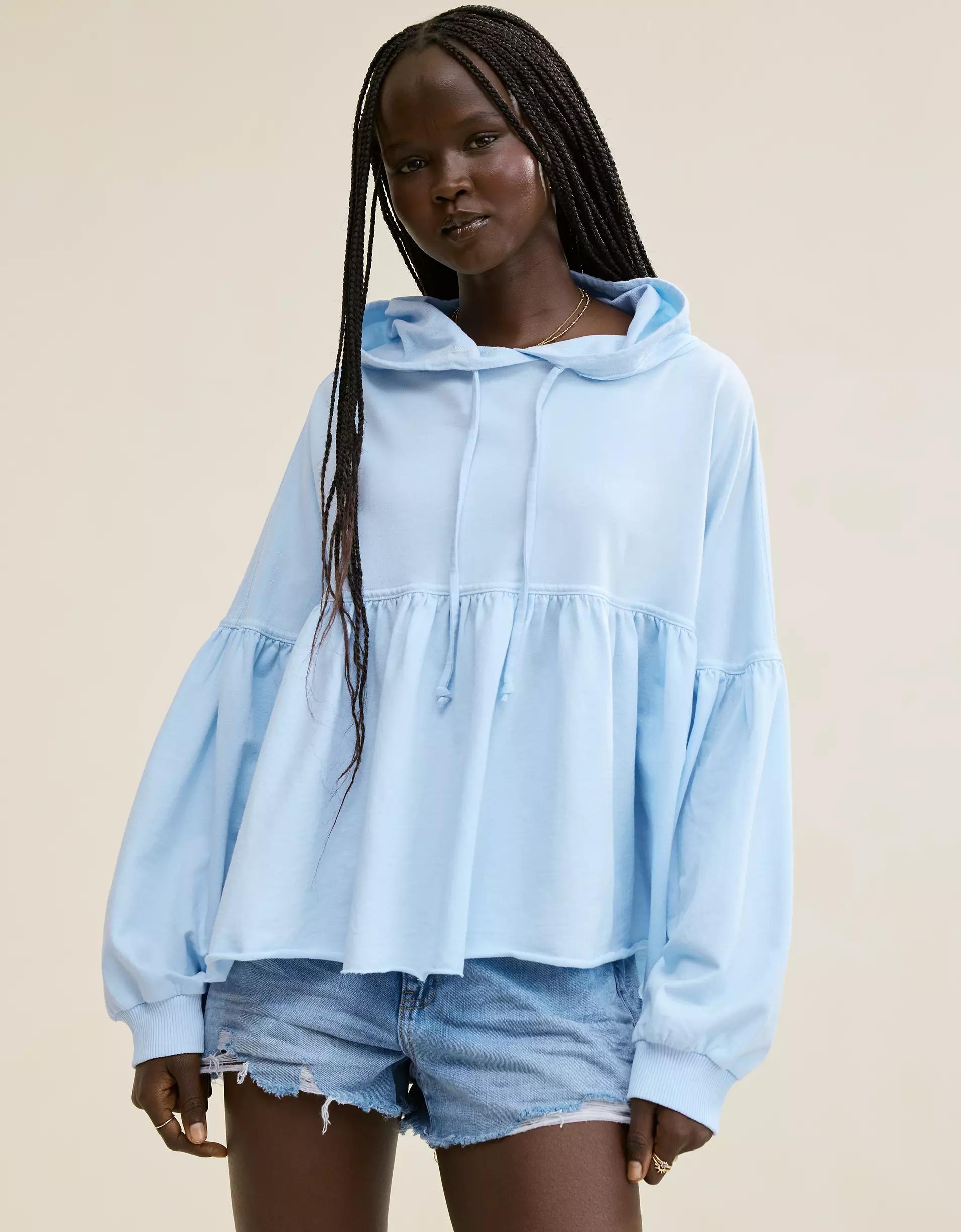 Aerie Peplum Hoodie Product Image